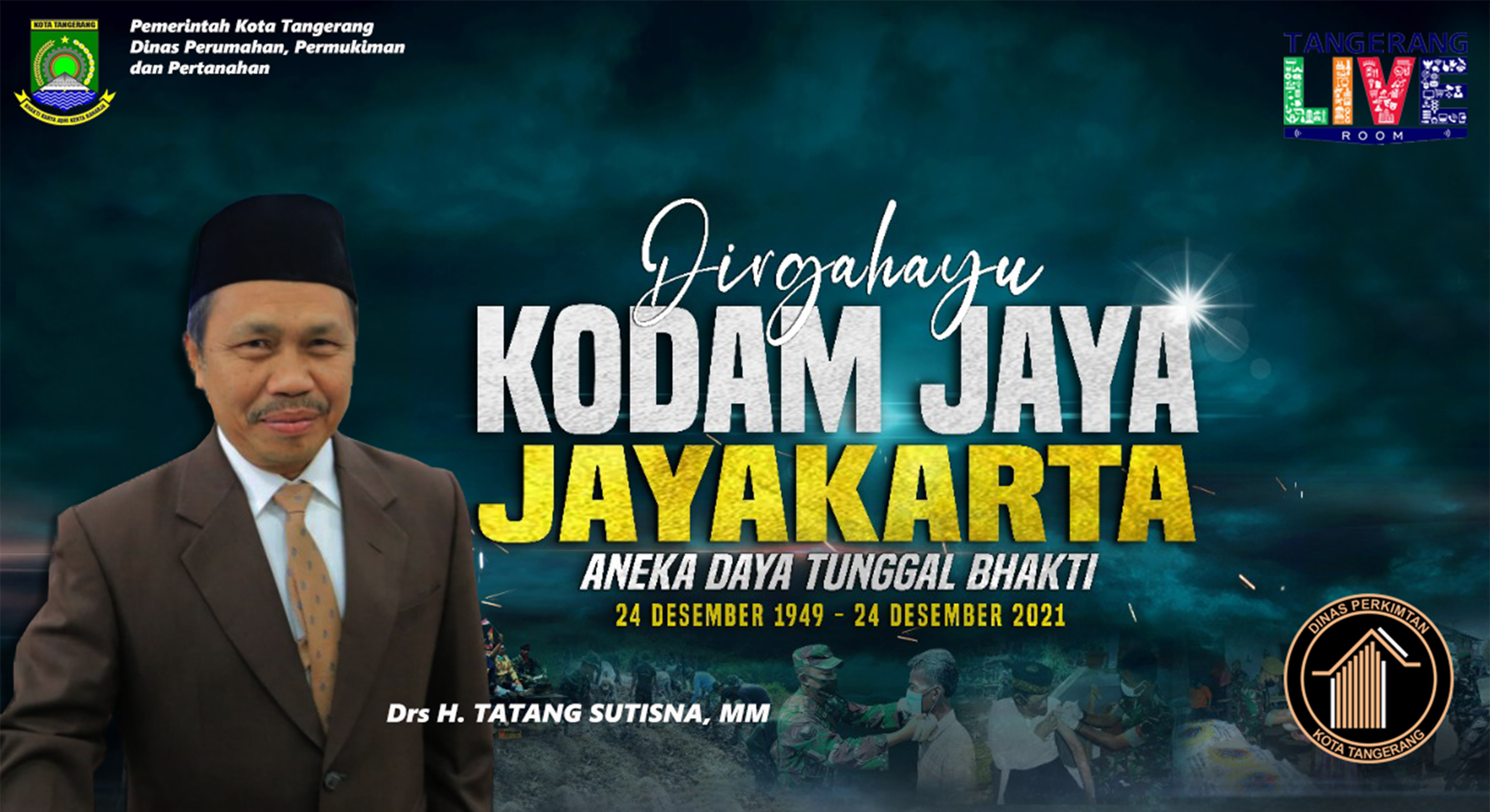 Selamat Hari jadi untuk KODAM Jaya/Jayakarta yang ke-72.  Terima kasih atas dedikasinya dalam menjaga masyarakat, khususnya warga Kota Tangerang.  Tetap semangat dalam menjaga profesionalitas, serta bersinergi dalam mengayomi masyarakat, semoga semakin ja